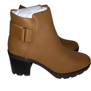 Naturalizer Veeda Women’s Ankle Boots 9.5 Cider Brown Leather Waterproof